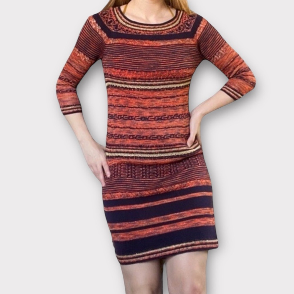 Diane von Furstenberg DVF Womenโs Sweater Dress Small Mini Bamboo Lining Luxury